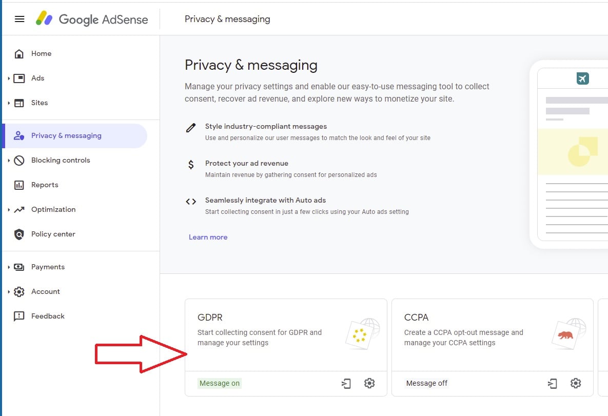 google-adsense-privacy-messaging-gdpr